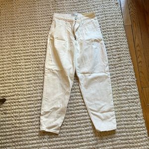 A&F Cream Barrel Jeans - 80s Mom Jean
